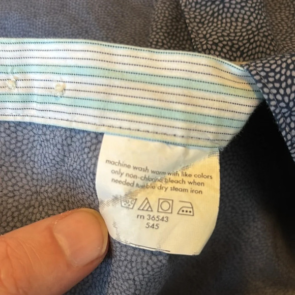 Original Penguin men’s blue long sleeve button down shirt size 16 - Picture 10 of 10